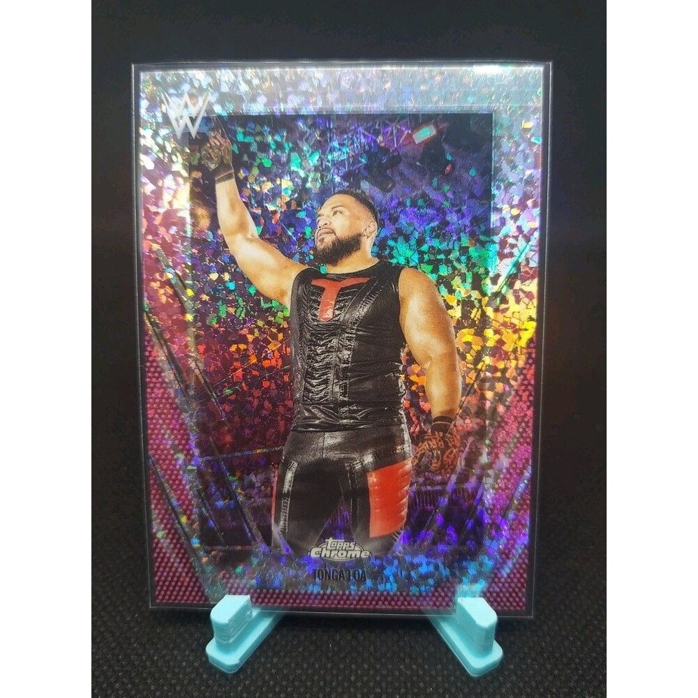 2026 Topps Chrome WWE Tonga Loa #16 Pink Mini Diamonds Refractor /250 Mega